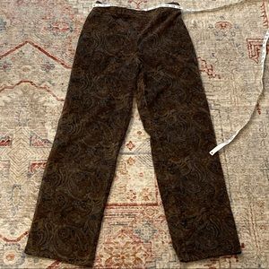 VERY COOL straight leg paisley cords!